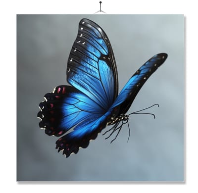 Tegel Met Opdruk | Vlinder | Cadeau | Inclusief Geschenkdoos | Standaard | Ophangsysteem