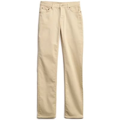 Superdry Mid Rise Slim Sateen Broek Crème Grootte: 30/30