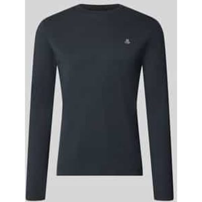 Shaped fit shirt met lange mouwen van puur katoen