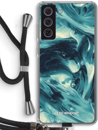 Case Company® - Hoesje met koord geschikt voor Samsung Galaxy S21 FE hoesje met Koord - Dreaming About Whales - Telefoonhoesje met Zwart Koord - Bescherming aan alle Kanten en Over de Schermrand