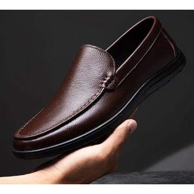Ademende zomer zakelijke loafers schoenen heren comfortabele designer echte leren flats heren schoenen casual zachte slip on loafer 39