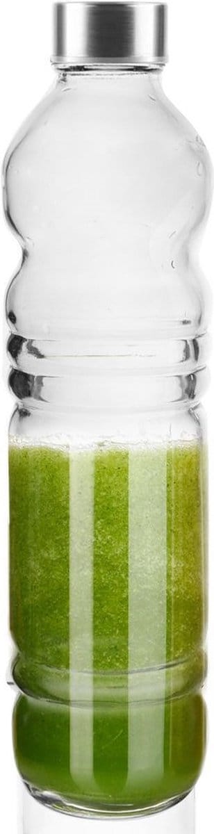 Waterfles Glas 1,1 l - Drinkfles - Vvoor Kinderen en Volwassenen