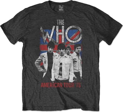 The Who - American Tour '76 Heren T-shirt - Eco - S - Zwart