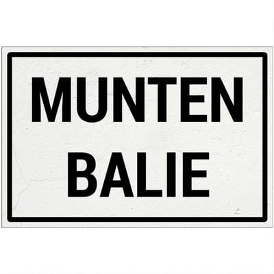 Muntenbalie bord | Forex Re materiaal | 45 x 30 cm