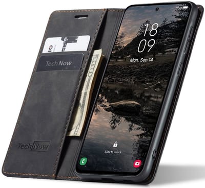 Hoesje geschikt voor Samsung Galaxy S25 - Book Case Leer Slimline Zwart