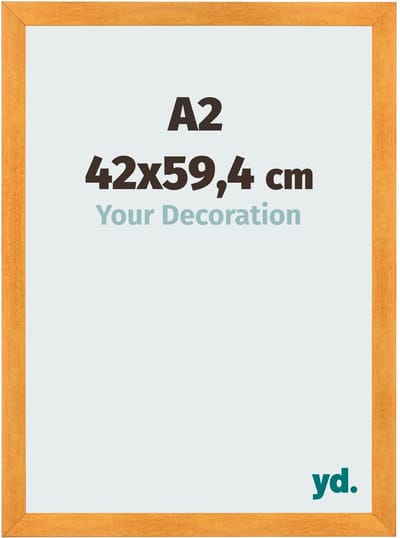 Your Decoration - Fotolijst A2 42x59,4 cm - MDF - Oranje - Pisa