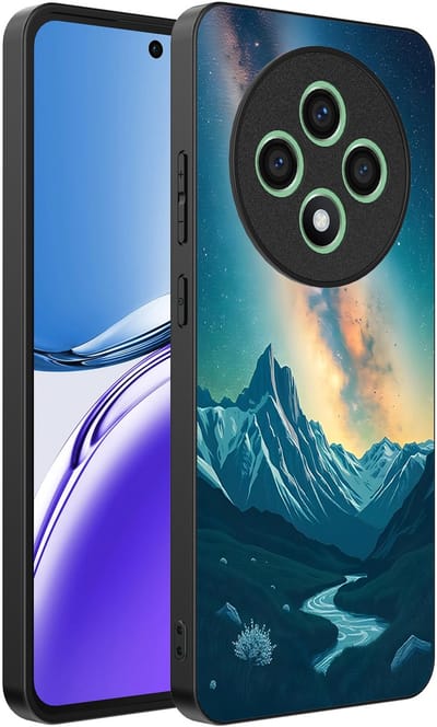 Smartphonica Telefoonhoesje Geschikt voor Oppo Reno 12F met Sterrenhemel Opdruk - TPU Backcover Case With Space And Milkyway Design geschikt voor Oppo Reno 12F