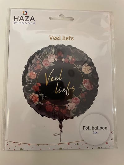 Folieballon Veel liefs Ø45cm.