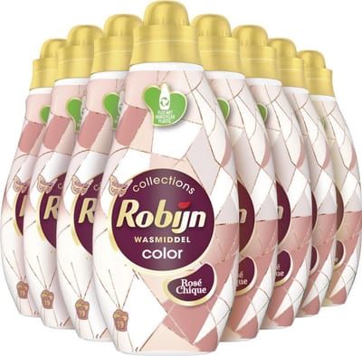 Robijn Klein & Krachtig Rosé Chique Vloeibaar Wasmiddel - 8 x 19 wasbeurten - Voordeelverpakking