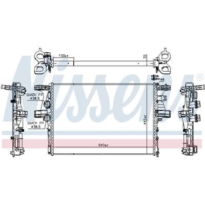 Radiator, motorkoeling NISSENS 61988