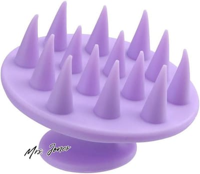 Mrs. Jones 1 stuk siliconen shampoo hoofdhuid haarmassageapparaat-borstelkop lichaam-hoofdhuid massage kam haarwaskam douche bad spa massage borstel paars nuttig en praktisch .