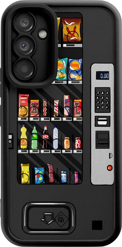 Casimoda® hoesje - Geschikt voor Samsung Galaxy A34 - Snoepautomaat - Zwart TPU Backcover - Snoep - Zwart