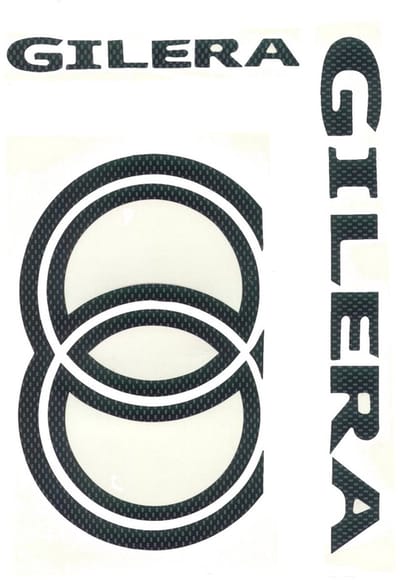stickerset carbon 5-delig gilera