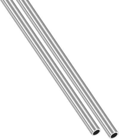 304 RVS Pijp (5mm OD x 0.6mm Wand D x 300mm L) 2 Stuks, Rechte Buizen - Geschikt voor Meubels, Machines en Klussen