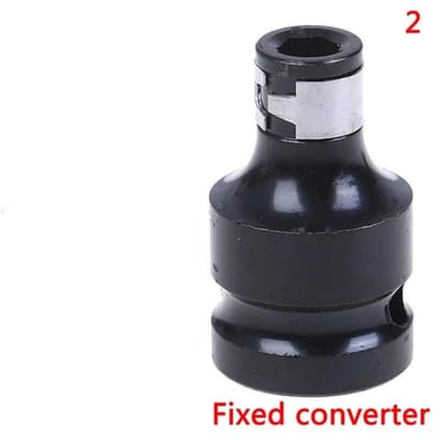 1 Set Staal 1/2  Vierkant naar 1/4  Zeskant Ratelsleutel Adapter Sleutelset Aandrijfomvormer Slaggereedschap Goed Verkocht black