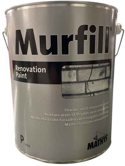 Mathys Murfill Renovation Paint - Duurzame elastische watergedragen gevelverf - 6 kg - RAL 7039 Kwartsgrijs