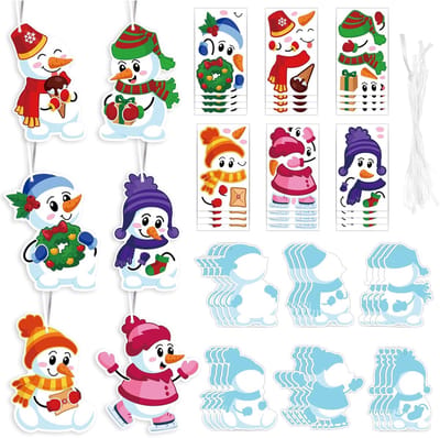 Kerst Knutselpakket - Creatief Kerstcadeau - Feestdagen Decoratie - Papier Knutselen - 10x10x1 cm