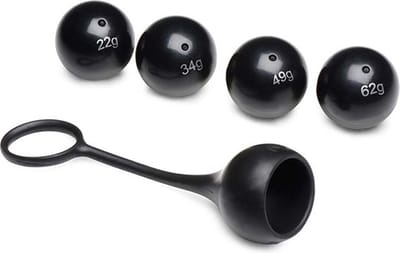 XR Brands Cock Dangler - Siliconen Penisband met Gewichten black