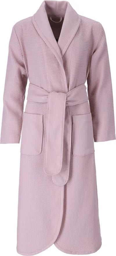 VOSSEN® Damesbadjas – Waffelpiqué Structuur – Maat XS – Kleur Sea Lavender