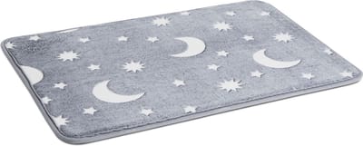 Bewello - Kleine Lichtgevende GLOW in the DARK Kleed - 60 x 40 cm - Vloerkleedje - Mat - Kleedje voor op de Kinderkamer / Babykamer - Voetenmat Jongens of Meisjeskamer