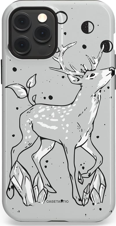 Casetastic Hoesje Geschikt voor Apple iPhone 12/12 Pro Magsafe - Stijlvolle Beschermende Duo-layer Case - Kristalwoud