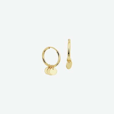 YO&NO - Oorbellen - Goud - Oorringen - Rondjes - 1,5mm - 14mm - Sieraden vrouw - 14k - 585 Goud