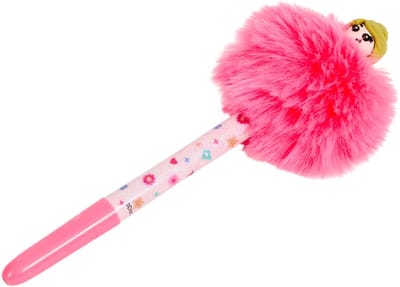 Disney pompom pen - Princess - prinsessen - roze - doornroosje - zacht fluffy balpen - kids 3+