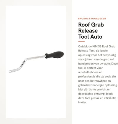 Dailygoods- Grijpstang Vervangingsgereedschap - Grijpstang Auto - Grijpstang Rail - Handgreep Verwijderaar - Hoogwaardige Kwaliteit - Grijpstangtool