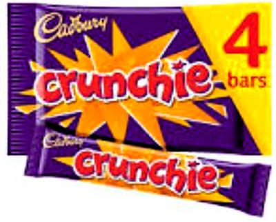 Cadbury Crunchie (4 Bars in a Packet x 32g) - (Honingraat) - (Chocolade) - (England) - (Engeland)