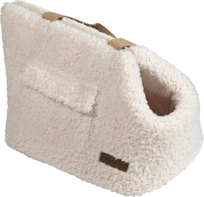 Animal Boulevard Curl Plush - Outdoor - Draagtas voor Honden - Kleur: Wit - Maat S: 41x27x29cm
