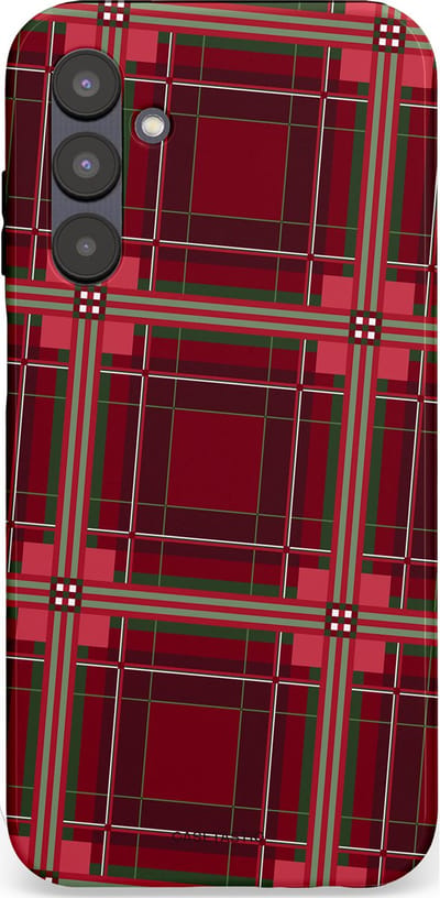 Casetastic Hoesje Geschikt voor Samsung A25 - Stijlvolle Beschermende Duo-layer Case - Schots Ruit Rood - Tartan Royal Stewart Plaid