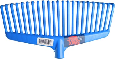 Synx Tools bladhark zonder steel - Gazonhark - Tuinruimer - Harken - 23 Tanden - Grashark- Gazon - Kunststof Blauw/Groen/Rood Assorti - Hark