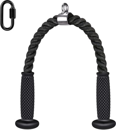 Unyqoos® Robuust Tricepstouw met Zachte Rubber Uiteinden voor Krachttraining en Fitnessstudio's