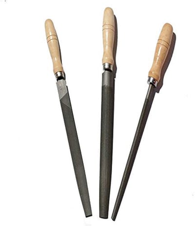 Handgereedschap Vijlenset 3 Stuks 8 Inch - Ergonomische Houten Handgrepen voor Metaal, Hout en Kunststof
