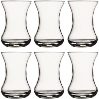 Set van 6 Turkse theeglazen glad 125 ml