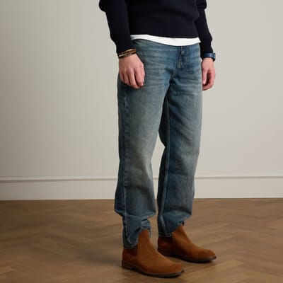 Van Lier - Heren - Cognac suède chelsea boots - Maat 40