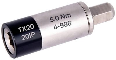 BERNSTEIN Tools for Electronics 4-988 Draaimomentadapter Vooringesteld 1/4 (6,3 mm) 5.0 Nm (max)