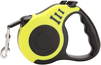 Intrekbare Hondenriem - Rollijn Hondenlijn - Hond Uitlaten - Wirwarvrij Design - 5 Meter - Geel
