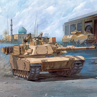 Academy Modelbouwpakket Militaire voertuigen - 13430 M1 Abrams USMC M1A1 - Tank Plastic - 1:72 - Modelbouw