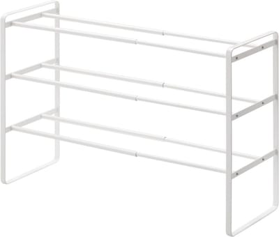 Yamazaki Schoenenrek Uitschuifbaar - Frame - 3 niveaus - Wit