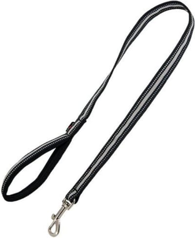 Jack and Vanilla Hondenriem - Zwarte reflecterende hondenriem - Reflecterend - Zwart - Lengte 100 cm