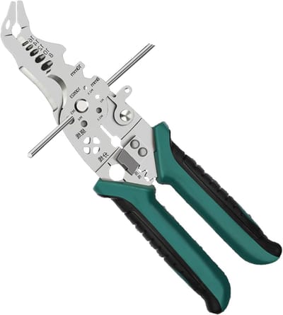 Striptang Multifunctioneel - Kabeltang Elektricien - Elektrisch Onderhoud - Geïntegreerd Snijden Krimpen - 18-21 cm - Zilverkleurig