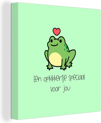 Canvas Schilderij Sterkte - Quotes - Dieren - Opkikker - 20x20 cm - Wanddecoratie
