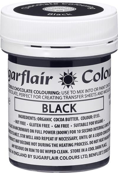 Sugarflair Chocolate Colour - Zwart - 35g - Chocolade Kleurstof - Voedingskleurstof