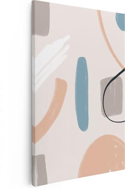 Artaza Canvas Schilderij Organisch Abstract - 20x30 cm - Klein - Muurdecoratie Woonkamer - Wanddecoratie Modern - Kamer Accessoires