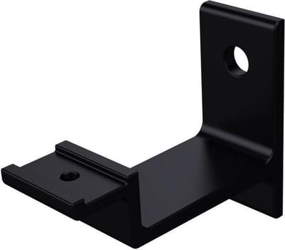 Hermeta leuninghouder 3541-18 - Zwart - Aluminium - Keilboutbevestiging - Vlak zadel - Per stuk