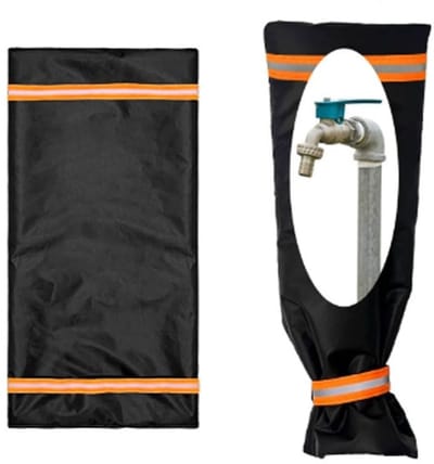 Dailygoods- Buitenwaterkraanbeschermhoes Geïsoleerd - Drielaagse Vulling - Waterdicht - 26 x 64 cm - Vorstbescherming - Klittenbandsluiting - Kraanbescherming
