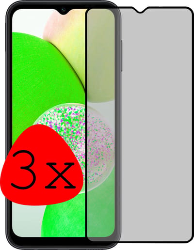 Screenprotector - 3 Stuks Geschikt voor Samsung Galaxy A14 - Privacy Filter - Beschermglas - Gehard Glas - Tempered Glass - Screen Protector
