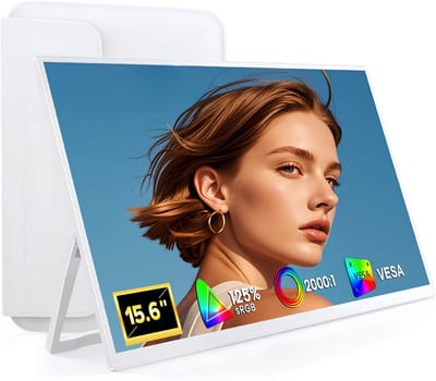 AHD® Professionele Portable Monitor - USB-C - 15.6 Inch - Draagbare Monitor - Portable Monitor Voor Laptop - Wit - 36cm x 21cm x 1cm