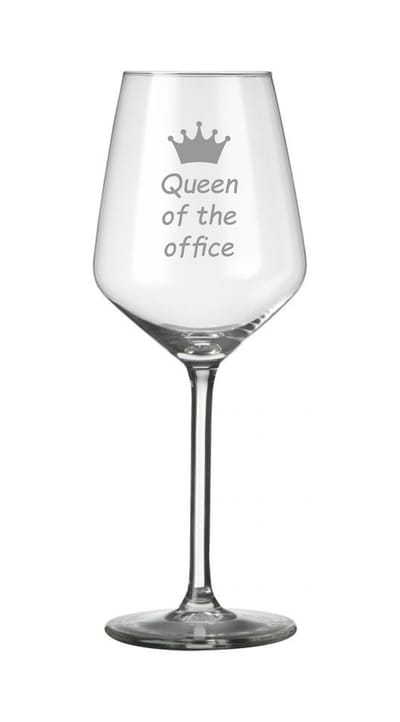 Wijnglas - Gegraveerd wijnglas - Queen of the office - Origineel cadeau - Collega cadeau - Secretaresse - Secretaresse dag - Glas graveren - Glas cadeau